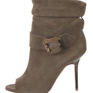 Burberry Taupe Suede Heeled Boots